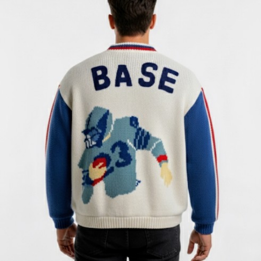 Base Football Jacket Mens Small Heavyweight Knit #23 Wool Sherpa Cowichan 90s